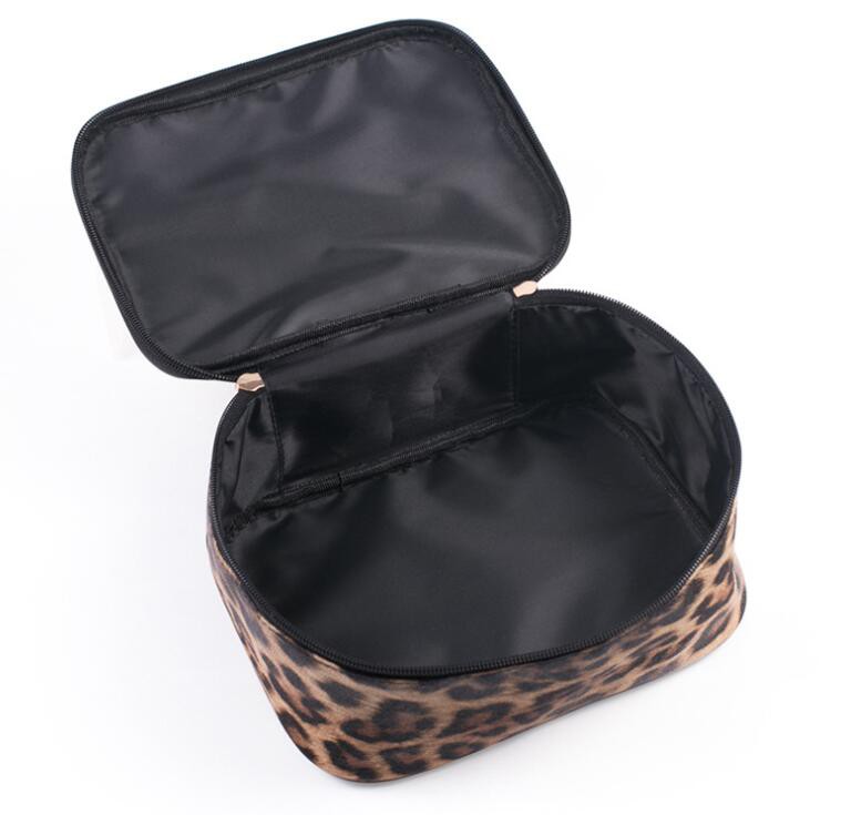 Leopard Print Cosmetic Storage Bag Women Waterproof Wash Bag Travel Essentials Makeup Organizer Toiletry Bag