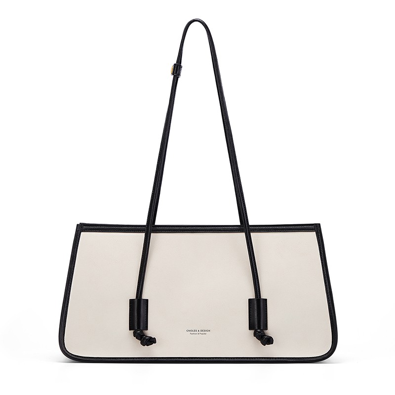 Elegant Trapezoid Shoulder Bag for Women 2022 Handbags Cream White Large Capacity Fashion Handbag Female Ladies Bags