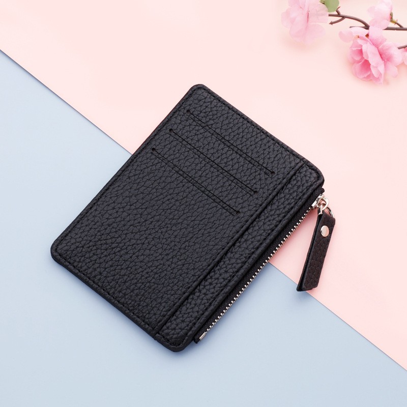 Fashion Classic Mini Card Holder for Women Girls Stylish Simple All-match Coin Purse Soft PU Leather Bank Card Organizer