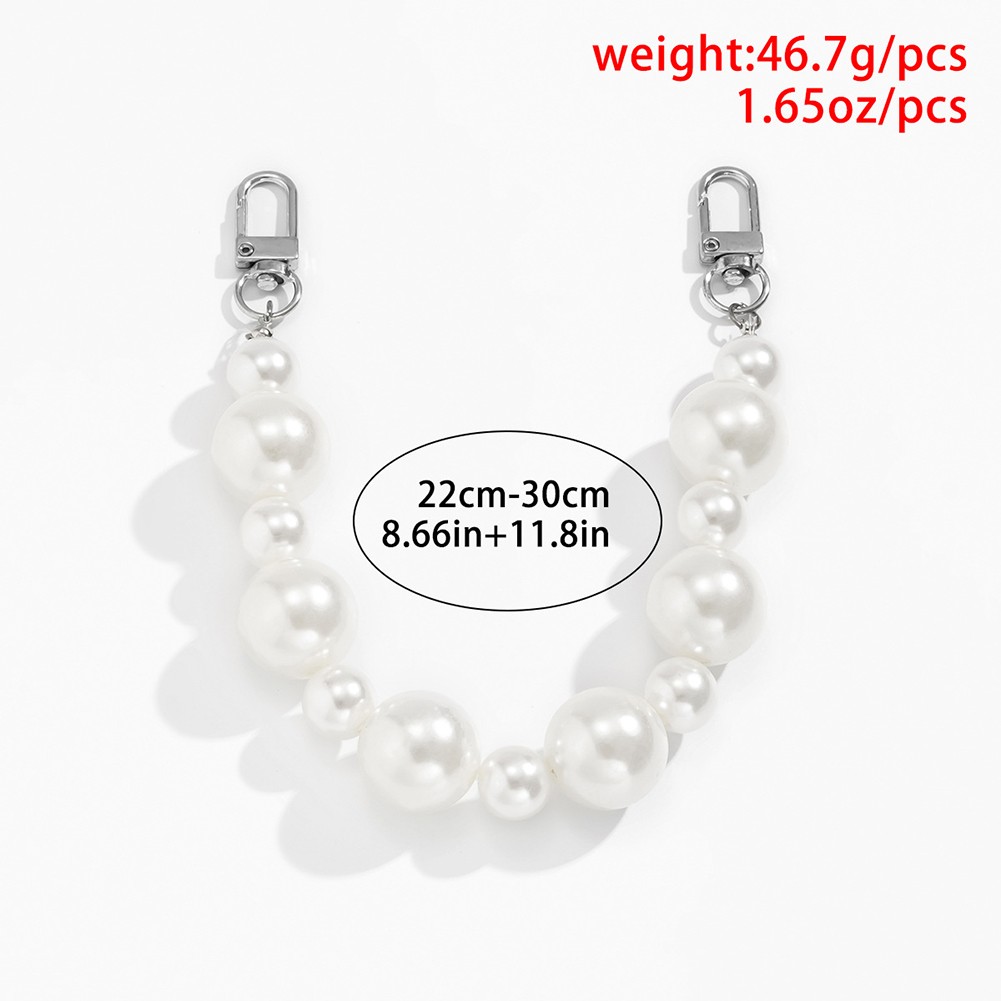 24/30cm Thick Pearl Chain Bag Belt Women DIY Handbag Chain Handle Belts Replacement Chains Fashion Women Bag Straps