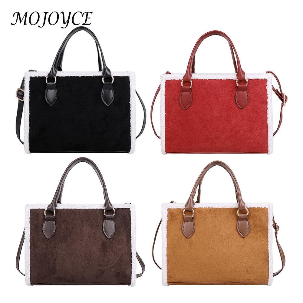 Women Shoulder Bags Winter Fashion Faux Lamb PU Small Zipper Shoulder Bag Everyday Crossbody Bag For Shopping Travel