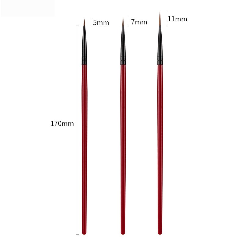 3pcs Nail Art Liner Brush Set Nails Painting Pen Drawing Pencil Nail Gel Nail Polish Lines Brushes Design Manicure Tools