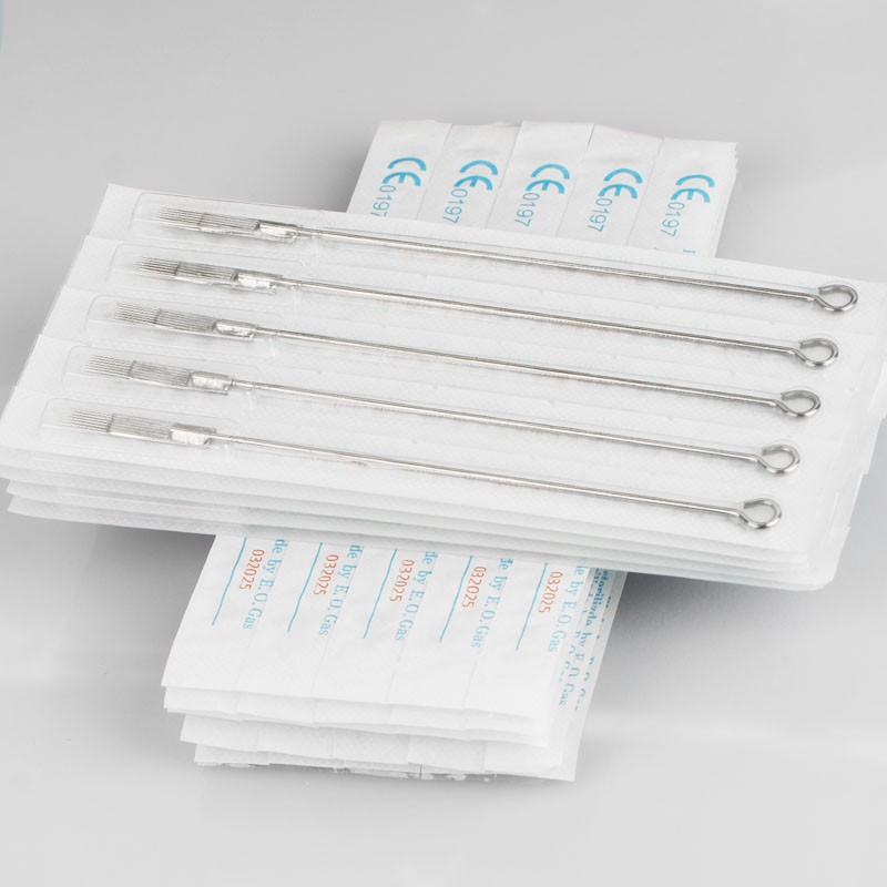 Disposable Tattoo Needles, 0.35mm, 5RM, 7RM, 9RM, 11RM, 13RM, 15RM, Manual Tattoo, Tattoo Machine Grip, 50 Pieces