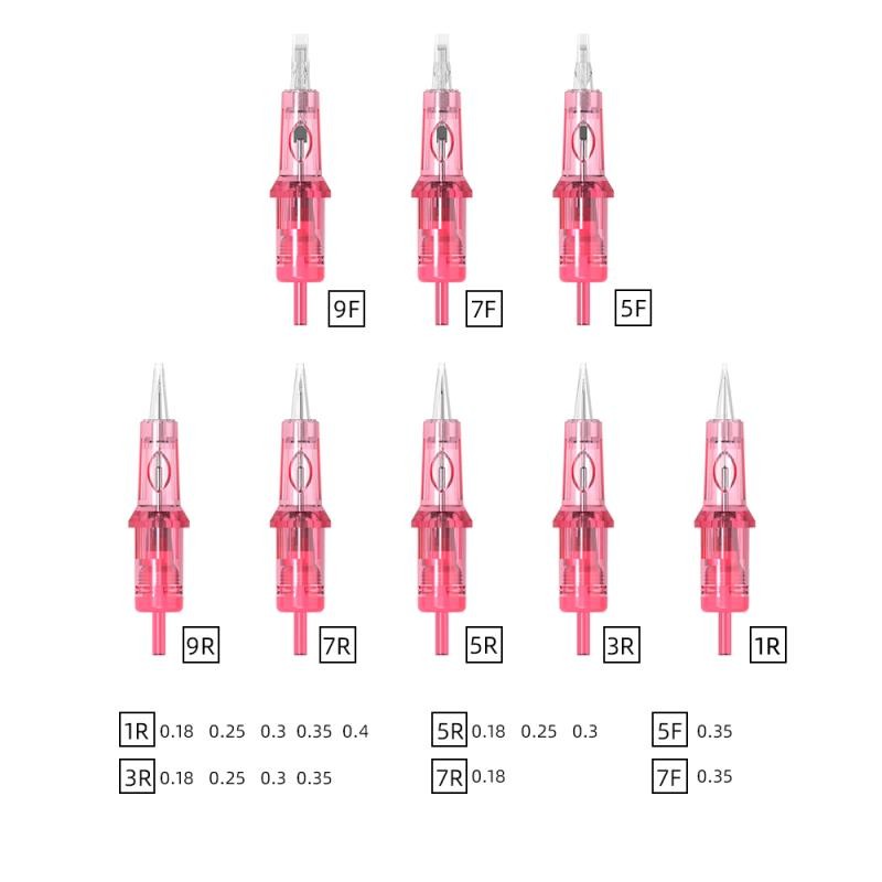 0.18mm 0.25mm 0.30mm SMP & PMU Tattoo Cartridge Needles Micropigmentation Permanent Make Up Eyebrows Eyeliner Lip Microblading