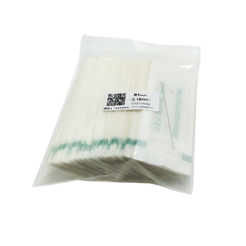 100pcs Disposable Sterile Professional Tattoo Needles 1RL 0.18mm 0.3mm 0.35mm 0.4mm Permanent Makeup Machine Needles Agulha