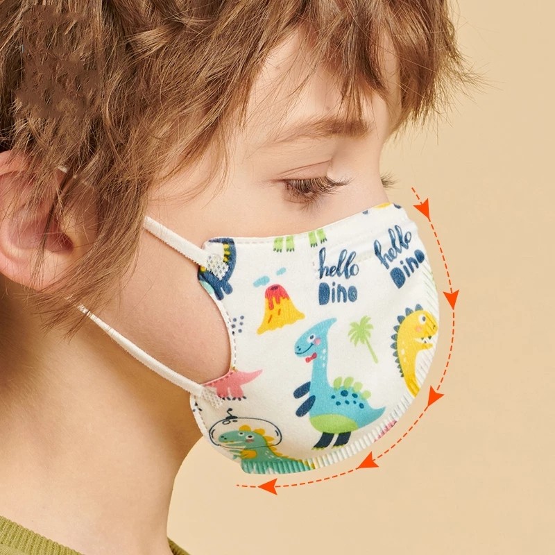 Kn95 Masks Kids Mouth Face Mask n95 Respirator 3D Cartoon Print Girls Boys Child Disposable Mask ffp2fan Children FPP2 Masks