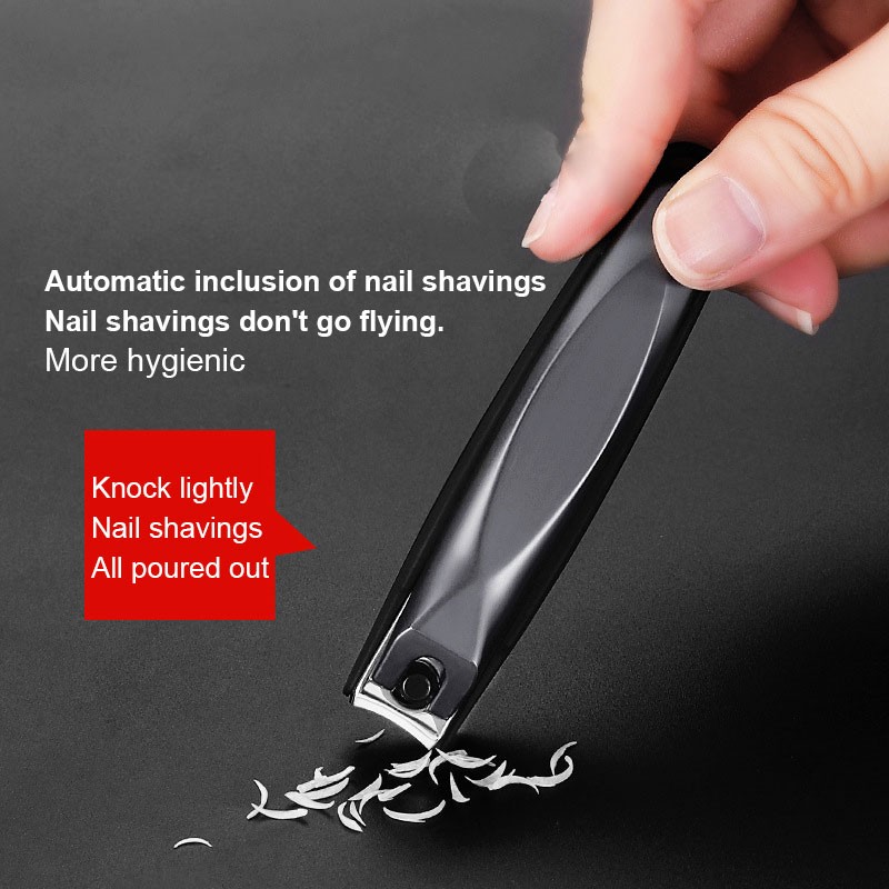 Foldable Portable Stainless Steel Nail Toe Cutter Trimmer Scissors Anti Nail Splash Bevel Cutting Design Manicure Pedicure Tools