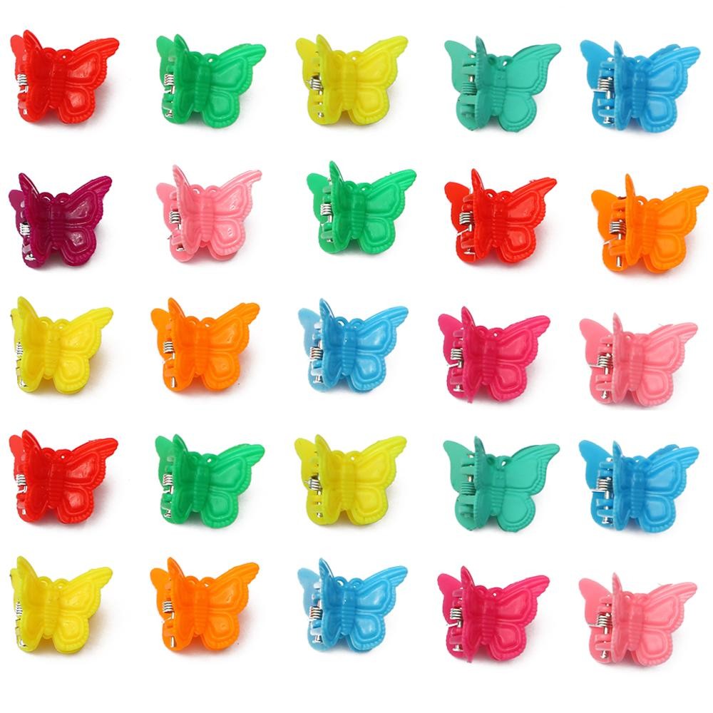 Colorful Butterfly Hair Clips 15x18mm 20/50/100/200pcs Mini Barrettes Hair Styling Tool