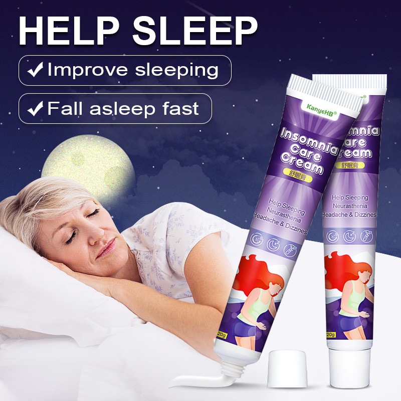 2pcs Sleepless Cream Improve Sleep Calm Mood Calming Balm Insomnia Relax Help Sleep Cream Relieve Stress Anxiety OintmentA759