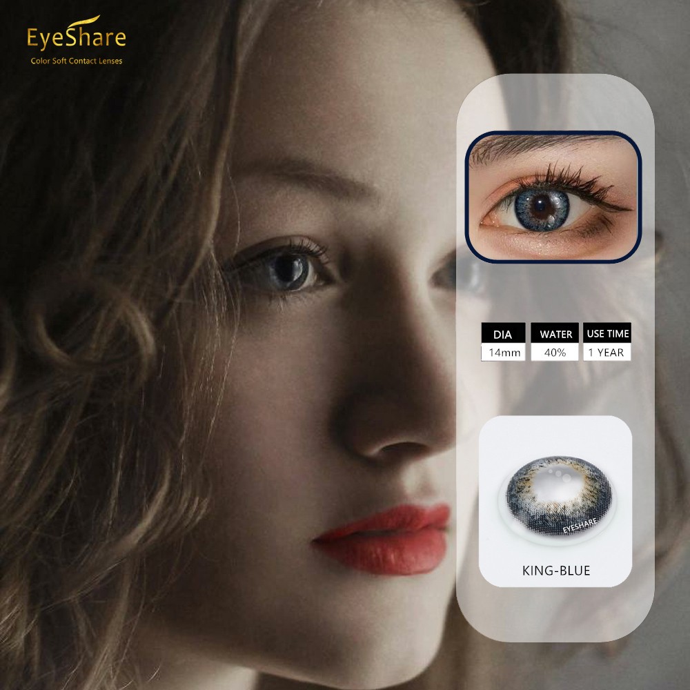 Ishihair Colored Contact Lenses 1 Pair Beauty Eye Yearly Colored Lenses Cosmetic Contacts Lenses Eye Color Black/Chocolate