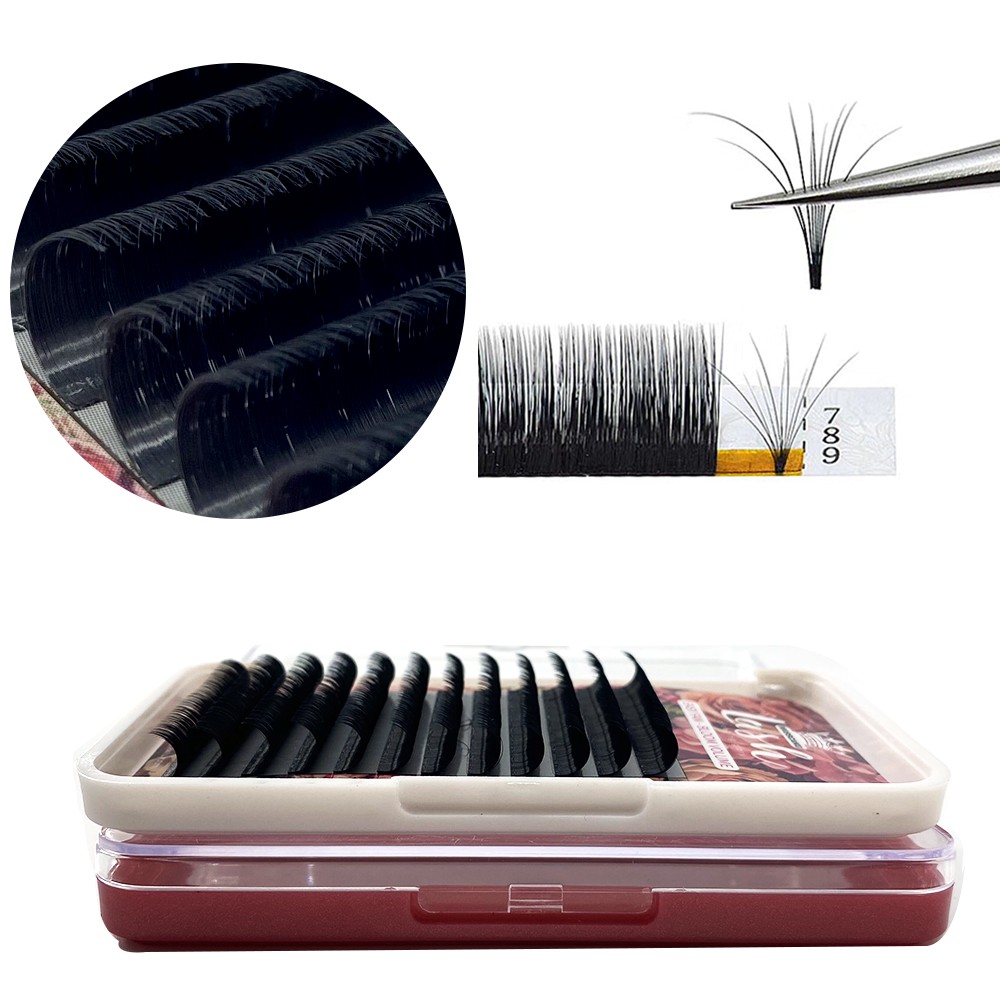 MASSCAKU Makeup Lashes Easy Apply Eye Lashes Extension Professional Eye Lashes Builder 0.05/0.07/0.10 Faux Mink