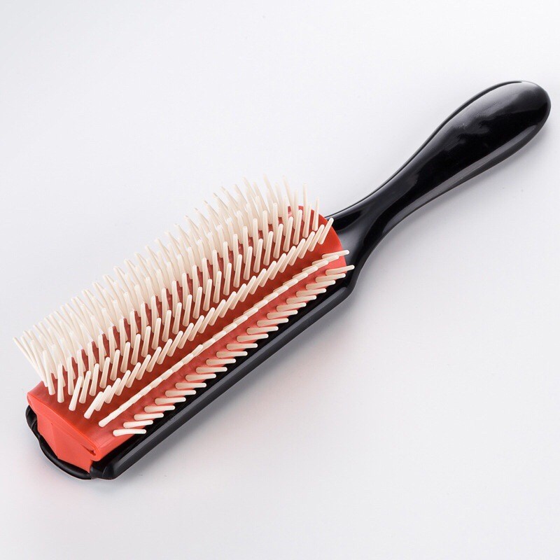 9-rows Detangling Hair Brush Denman Detangler Brush Scalp Massager Straight Curly Wet Hair Comb