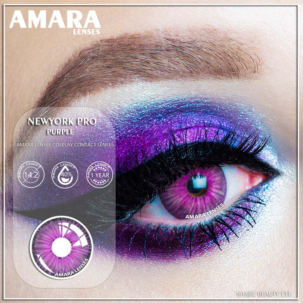 Amara Colored Contact Lenses 1 Pair York Pro Series Beauty Poplints Colored Contact Lenses Cosplay Colored Contact Lenses For Eyes