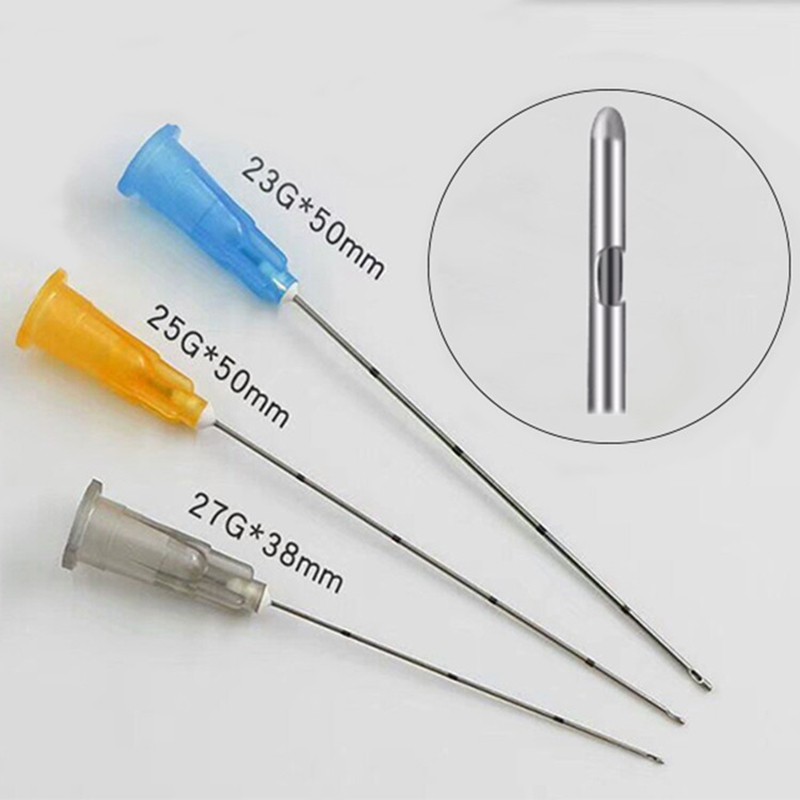 10pcs Disposable Blunt Tip Cannula For Filler Injection 18G 20G 21G 22G 23G Uric Acid Facial Filling Nasal Slight Blunt Needle