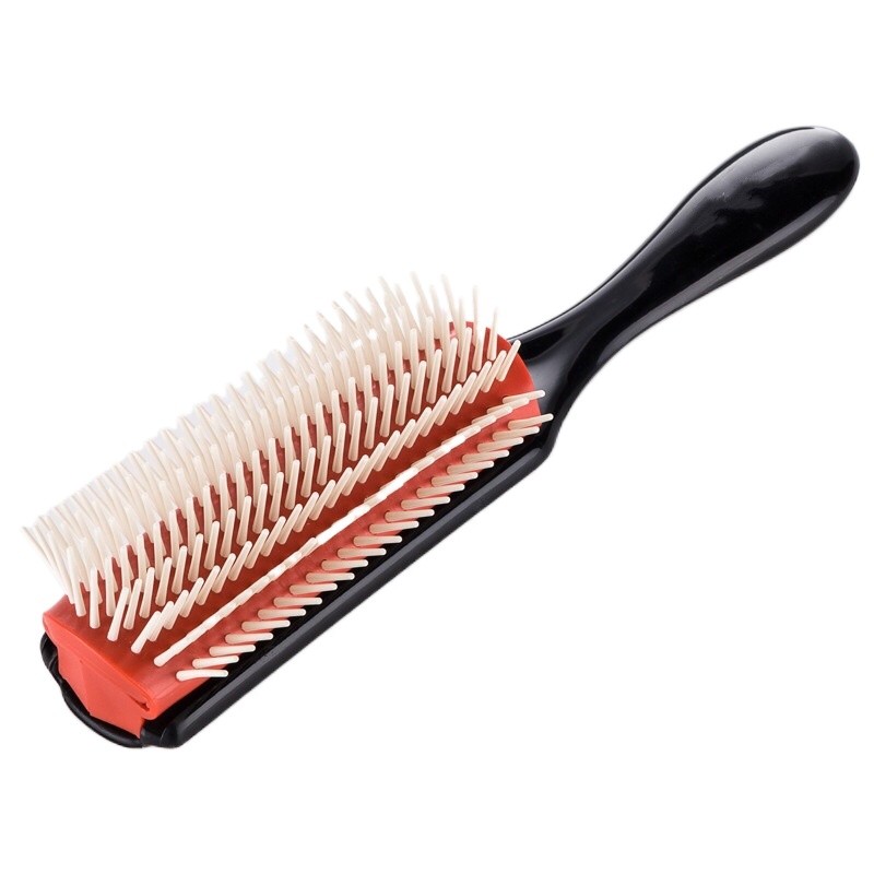 9-rows Detangling Hair Brush Denman Hair Combs Detangler Hairbrush Scalp Massager Straight Curly Wet Hair Comb