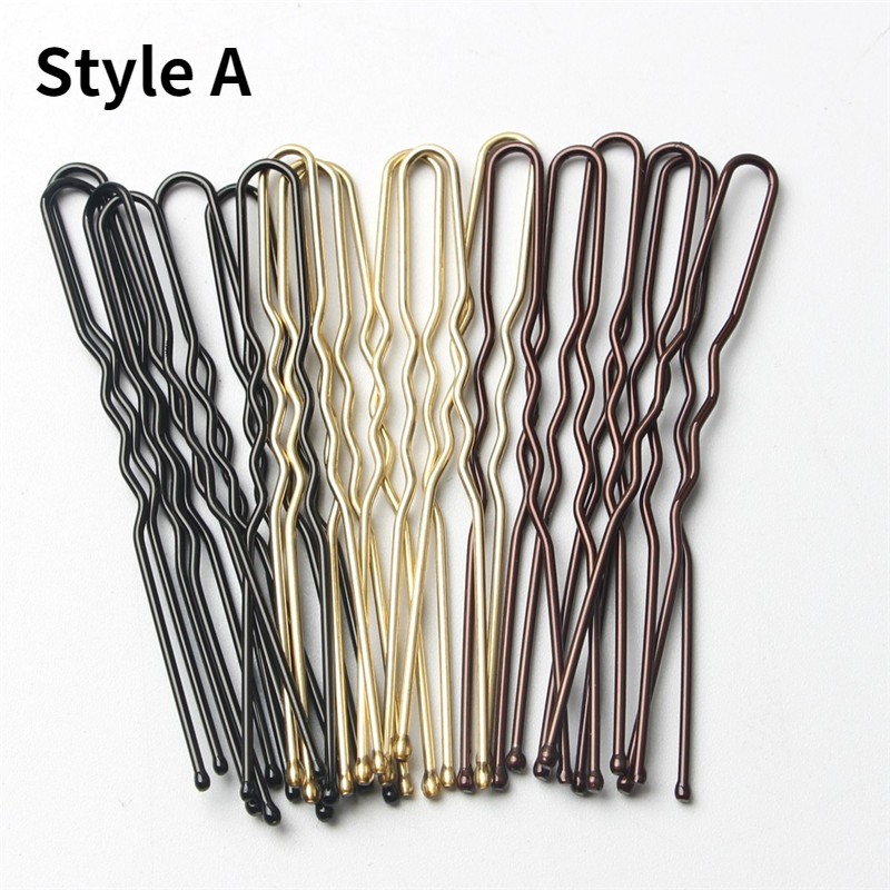 50pcs/bag 5/6/7cm U Shape Alloy Hairpins Bar Hair Clips Simple Metal Bobby Pins Barrettes Wedding Hairstyle Tools Hairpins