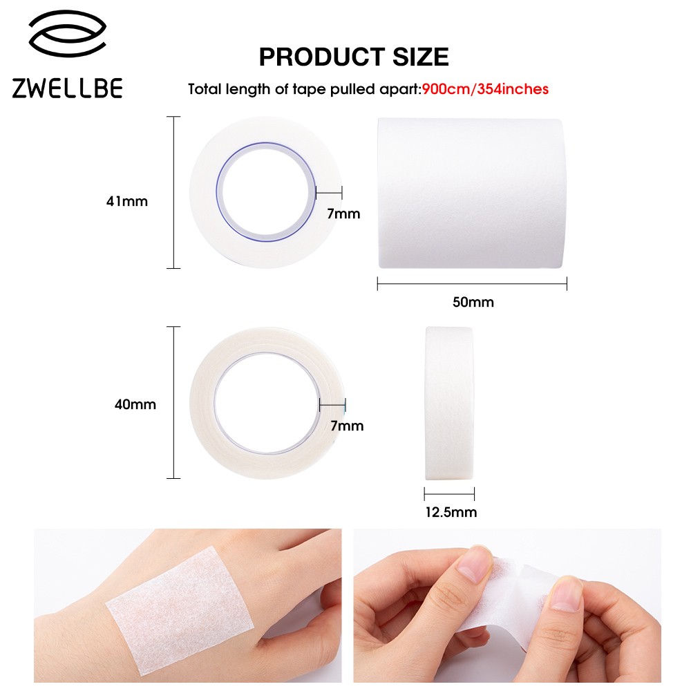 Zwell BE 5/10pcs/lot Eyelash Extension Lint Free Eye Pads White Tape Under Eye Pads Paper For False Eyelash Patch Make Up Tools