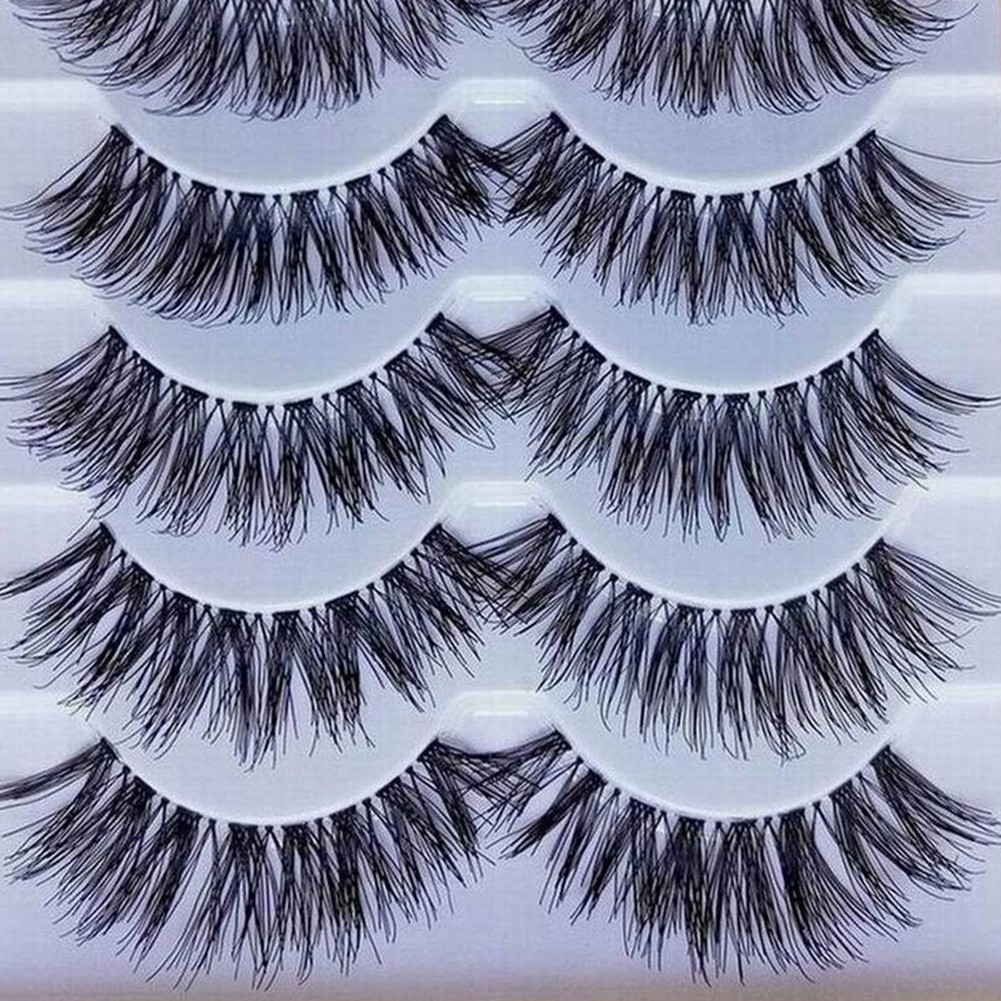 5 Pairs Makeup Handmade Natural Long Volume False Eyelashes Eye Lashes Extensions False Eyelashes