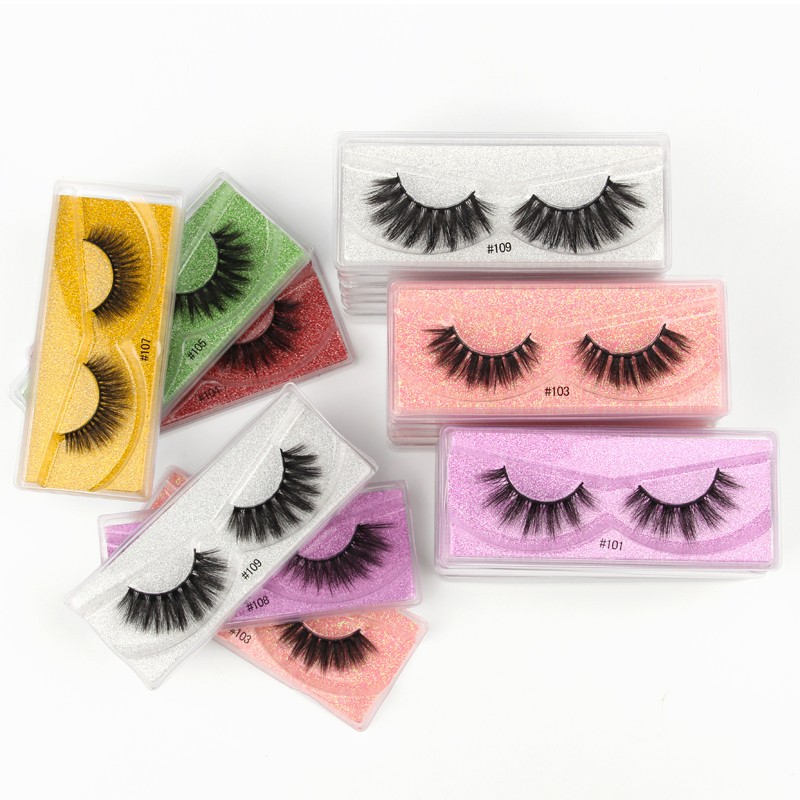 Lanjinglin - Artificial mink eyelashes in bulk, natural eyelashes, wholesale