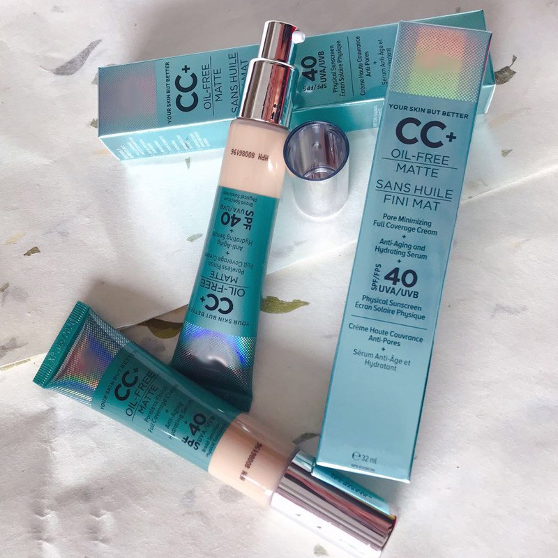 32ml CC Creams Your Skin But Better CC+ Oil Free Matte Sans Huile Fini Mat Pores Reduce Full Coverage Cream