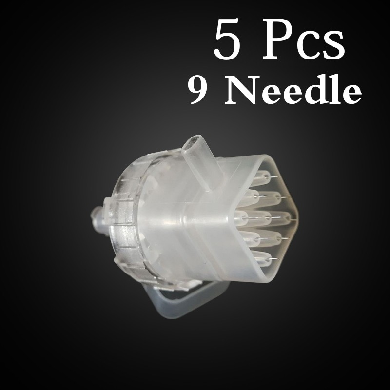 Disposable 5 Needles 9 Needles Tip Cartridge Negative Pressure For EZ Vacuum Mesotherapy Gun Injector Accessories Wholesale
