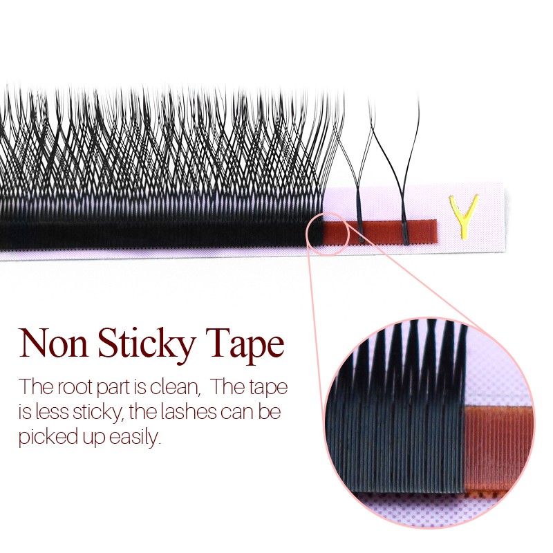 Song Lashes YY Shape Black Brown Blue Purple Eyelashes Extension Two Tip Lashes C/D/DD/LC/LD/M Curl High Quality Idividual