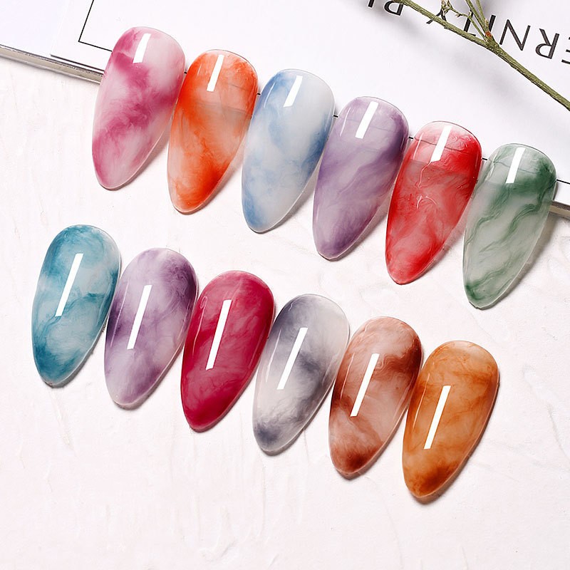 15ml Clear Blossom Gel Nail Polish Gradient Blossoming Smock Effect Watercolor Nail Gel Soak Off UV Functional Nail Gel