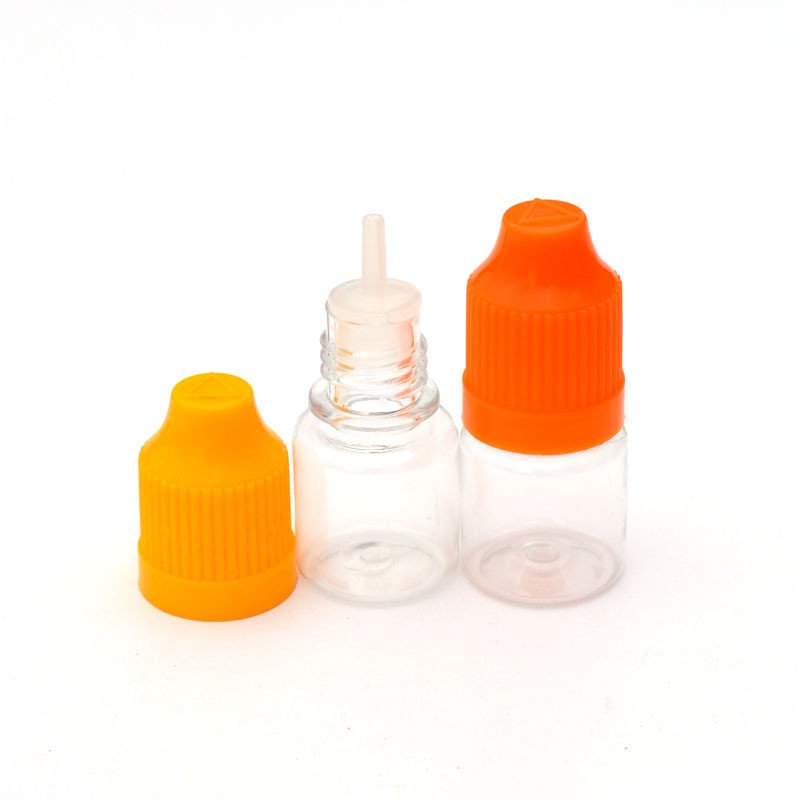 50pcs Clear Vacuum Bottle 3ml Plastic Dropper Bottle With Childproof Cap Eye E Needle Liquid Vail