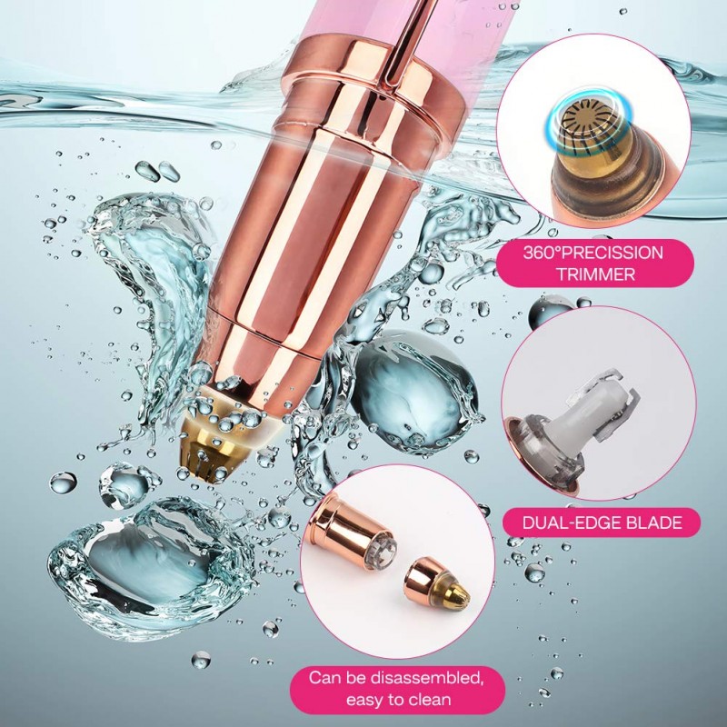 Women Electric Eyebrow Trimmer Usb Rechargeable Eye Brow Epilator Mini Lipstick Shaper Shaver Painless Shaving Face Hair Remover