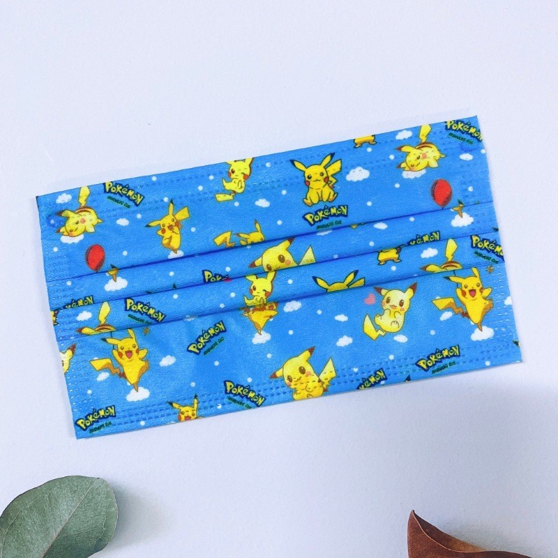 10-500pcs Pokemon Pikachu Anime Cartoon Disposable Mask Three-layer Protective Cartoon Pattern Printing Pokemon Student Mask