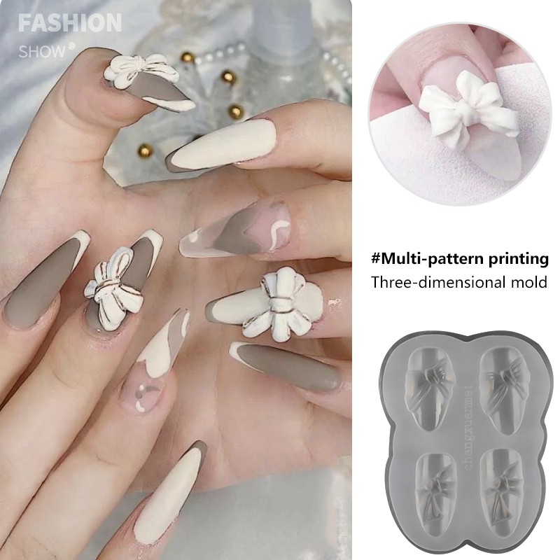 8ml 3D Three-Dimensional Universal Clay Soft Glue Carved Model Nail Art PVC Solid Gel DIY Decoration Glue 3D Decoration Template