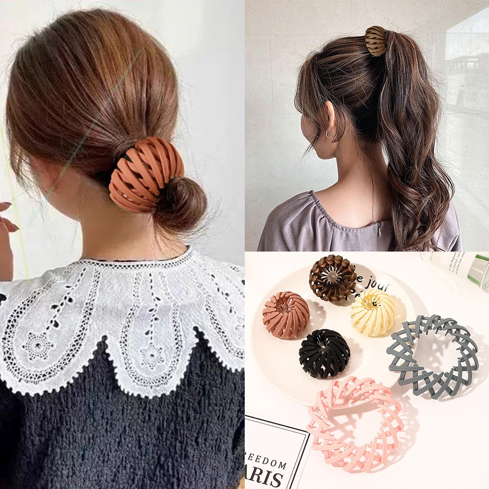 Resin Bird Nest Shape Headwear Hairpin Women Hair Accessories Adjustable Resin Bird Nest Expandable Hair Tie Clip