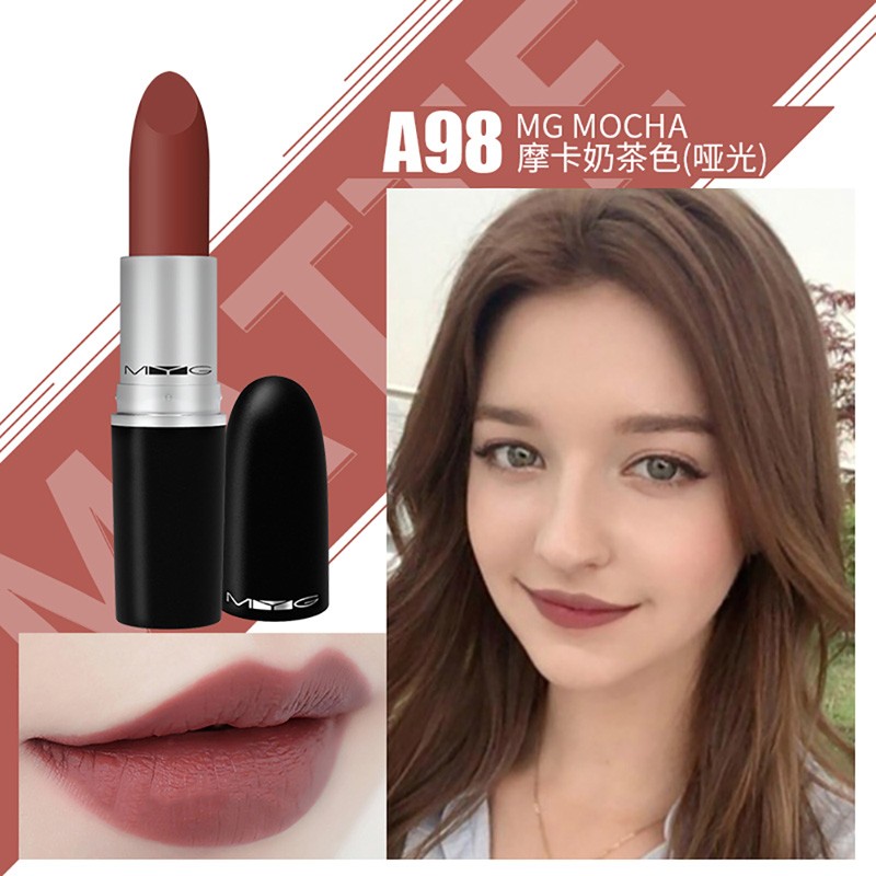 New Matte Lipstick High Quality Metal Tube Bullet Lipstick Lipstick Waterproof Long Lasting Lipstick Lip Makeup Cosmetics