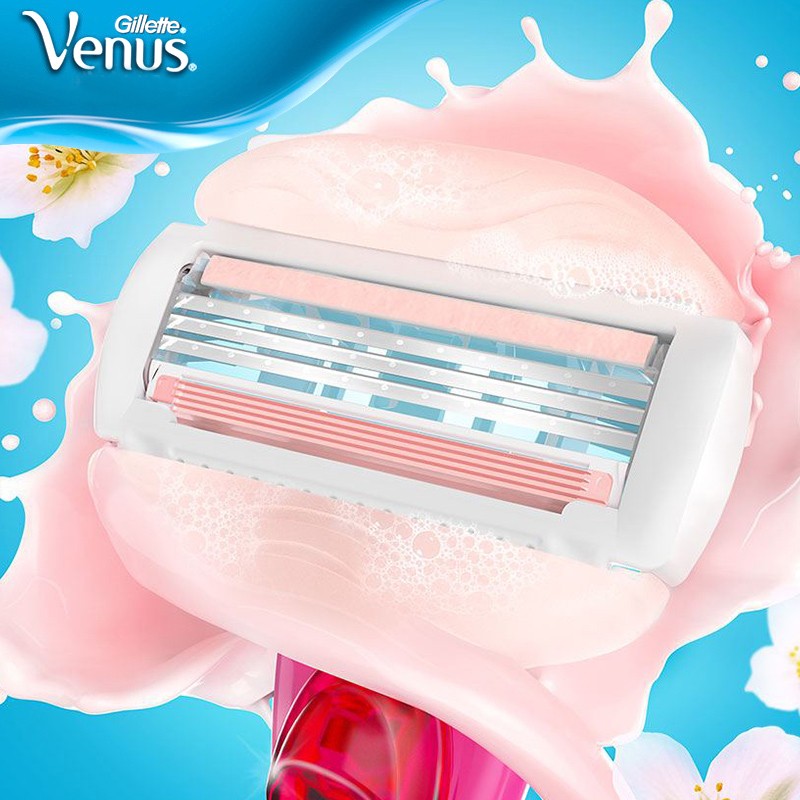 Original Gillette Venus Shaving Aloe Lady Razor Blades & White Tea Razor With Replacement Blades Body Bikini Legs Arms Underarms