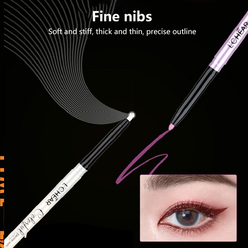 Colorful Eyeliner Women Makeup Tool Glue Pen Cosmetics Beauty Coffee Brown Silk Pen Smoky Waterproof Sweat-proof Do Not Fade