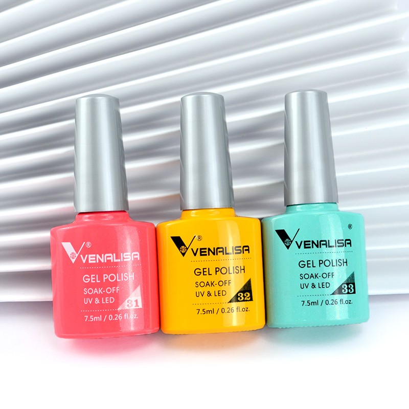 Venalisa Fashion Bling 7.5ml Soak Off UV LED Gel Nail Gel Polish Cosmetics Nail Art Manicure Nails Gel Polish VIP3 Nail Varnish