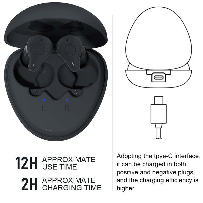 Bluetooth Hearing Aid Rechargeable Phone Connection Noise Reducing Speaker Hearing Aids Headset Waterproof For Deafness