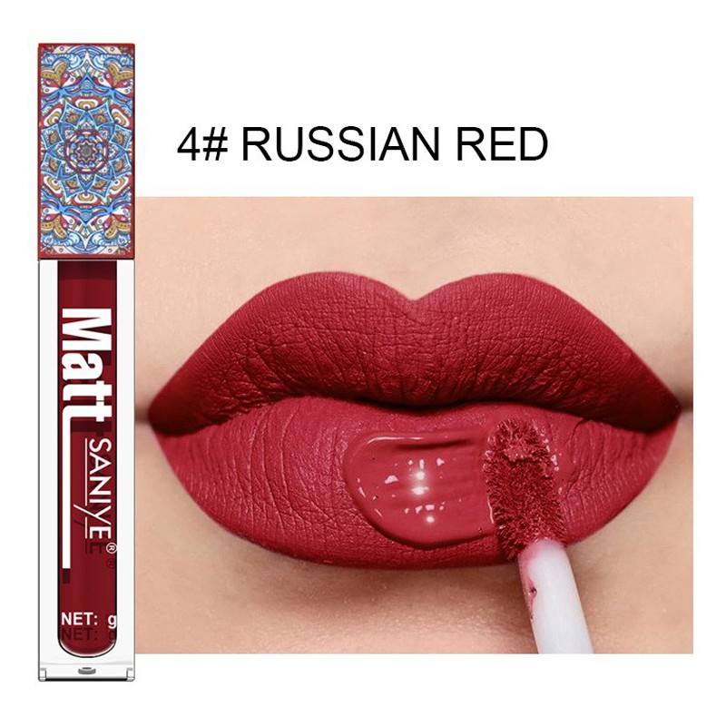 9 Colors Matte Nude Liquid Lipstick Dark Red Brown Velvet Lip Gloss Long Lasting Waterproof Pigment Makeup Lip Glaze Cosmetic