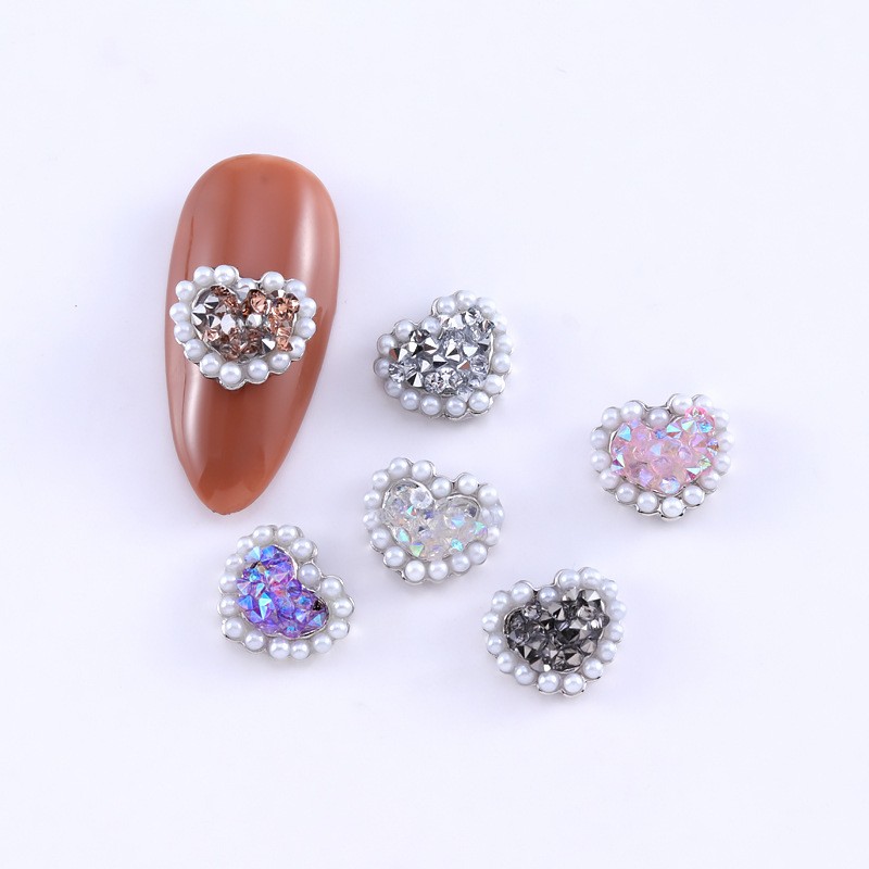 love bead nail art jewelry super flash full rhinestone zircon alloy 3d all-match nail