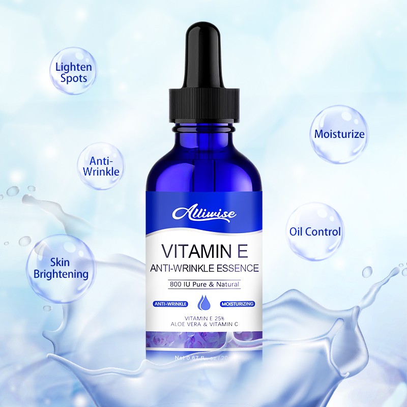 Alliwise Vitamin E anti-wrinkle essence Shrink pores Brighten skin tone Improve complexion Dry lines and fine lines Moisturizing tight