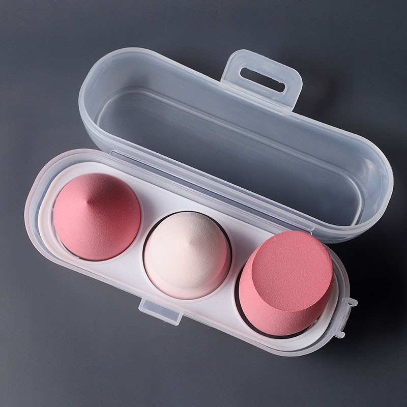 3pcs/set Makeup Sponge With Box Female Cosmetic Blender Puff Foundation Powder Beauty Tool Esponjas Para Maquillaje