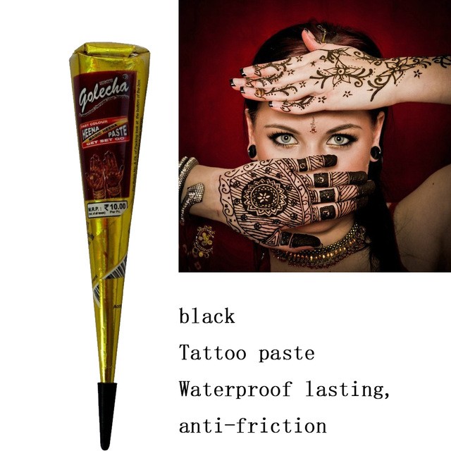 1pc Indian Henna Tattoo Paste Tattoo Painting Cream Temporary Waterproof Tattoo Red White Brown Deficiency Body Painting Ink TSLM1