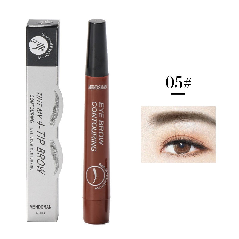 Four heads eyebrow pen long-lasting liquid waterproof anti-sweat eyebrow quick-drying pen eyes makeup beauty tools