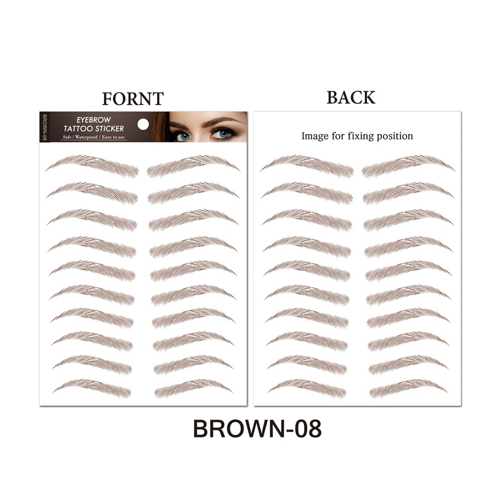 O.TW O.O 3D Simulation Eyebrow Stickers Waterproof Like Eyebrow Hair Makeup Easy to Wear Long Lasting Natural Eyebrows Tattoo Sticker