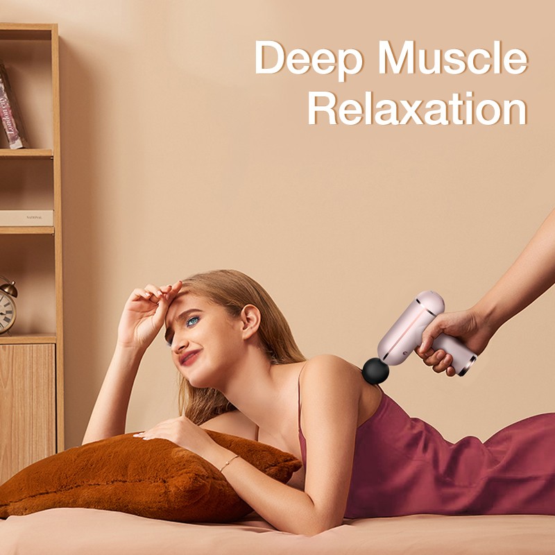 SANLEPUS Portable LCD Massage Gun for Body Neck Back Electric Percussion Massager Deep Tissue Muscle Relaxation Fitness Slimming