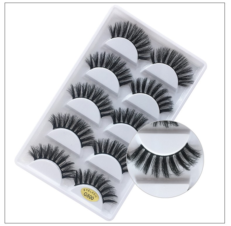 Wholesale eyelashes 20/30/50 boxes 5 pairs 3d mink lashes natural false eyelashes soft makeup fake eye lashes cilios g806 g800