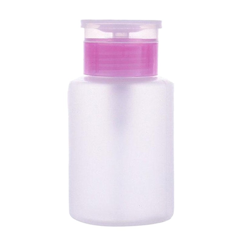 D2TA 150ml Empty Retractable Pump Refillable Bottle for Nail Polish Remover