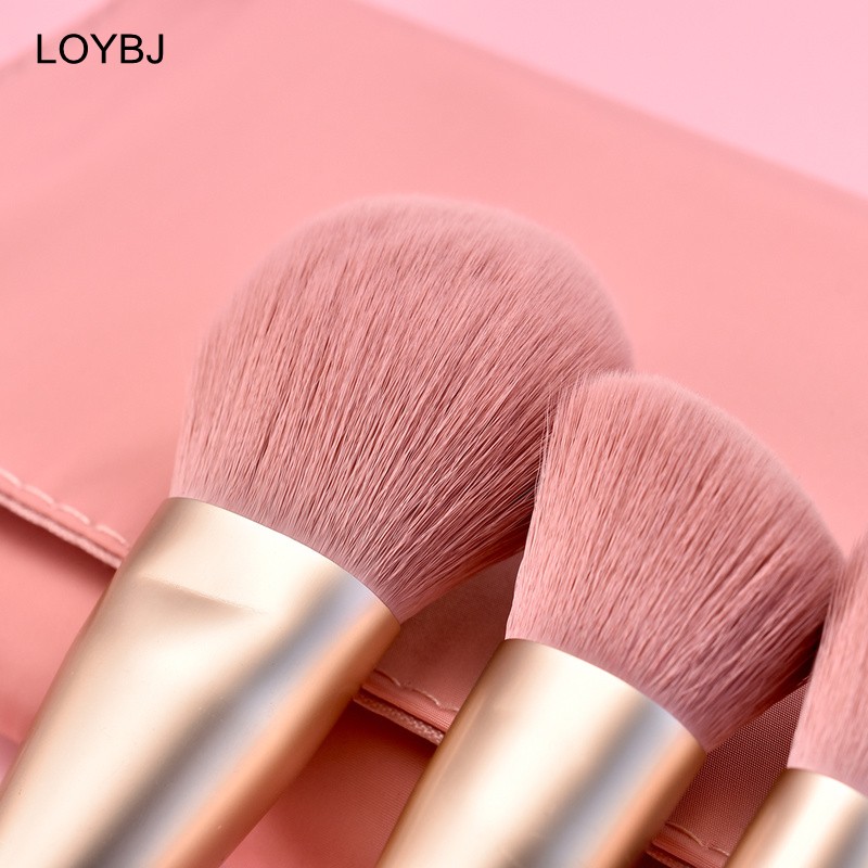 Loebig 10pcs Diamond Makeup Brushes Set Cosmetic Blending Tool Powder Foundation Blush Highlighting Eyeshadow Eyebrow Eyelash Brush