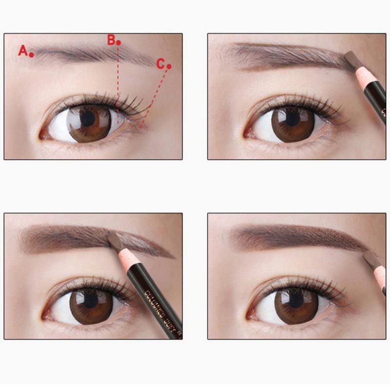 1pc Waterproof Eyebrow Pencil Long Lasting Eye Brow Tint 5 Colors Eyebrow Dark Brown Microblading Eyebrow Tattoo Pen TSLM1