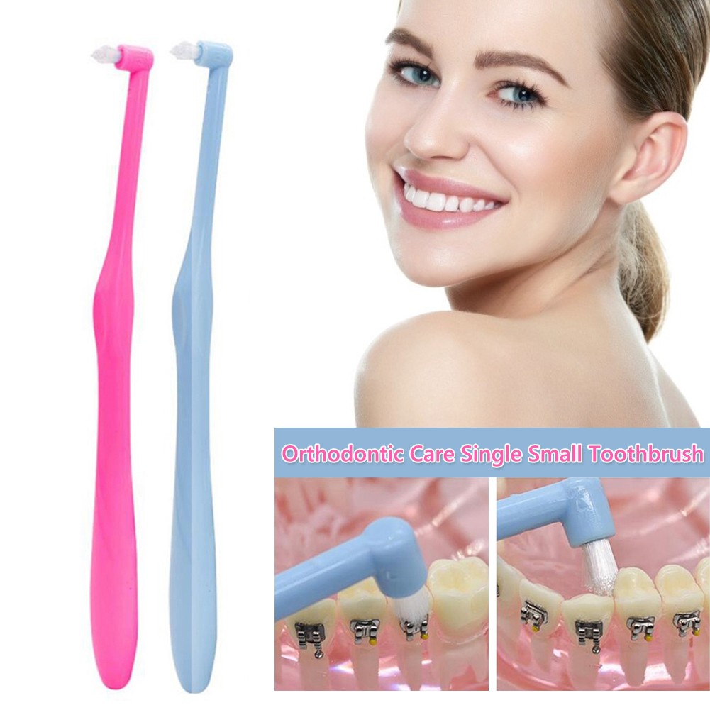 2Pcs L Shape Push Pull Interdental Brush Orthodontic Toothpick Teeth Whitening Tooth Pick Toothbrush Oral Hygiene